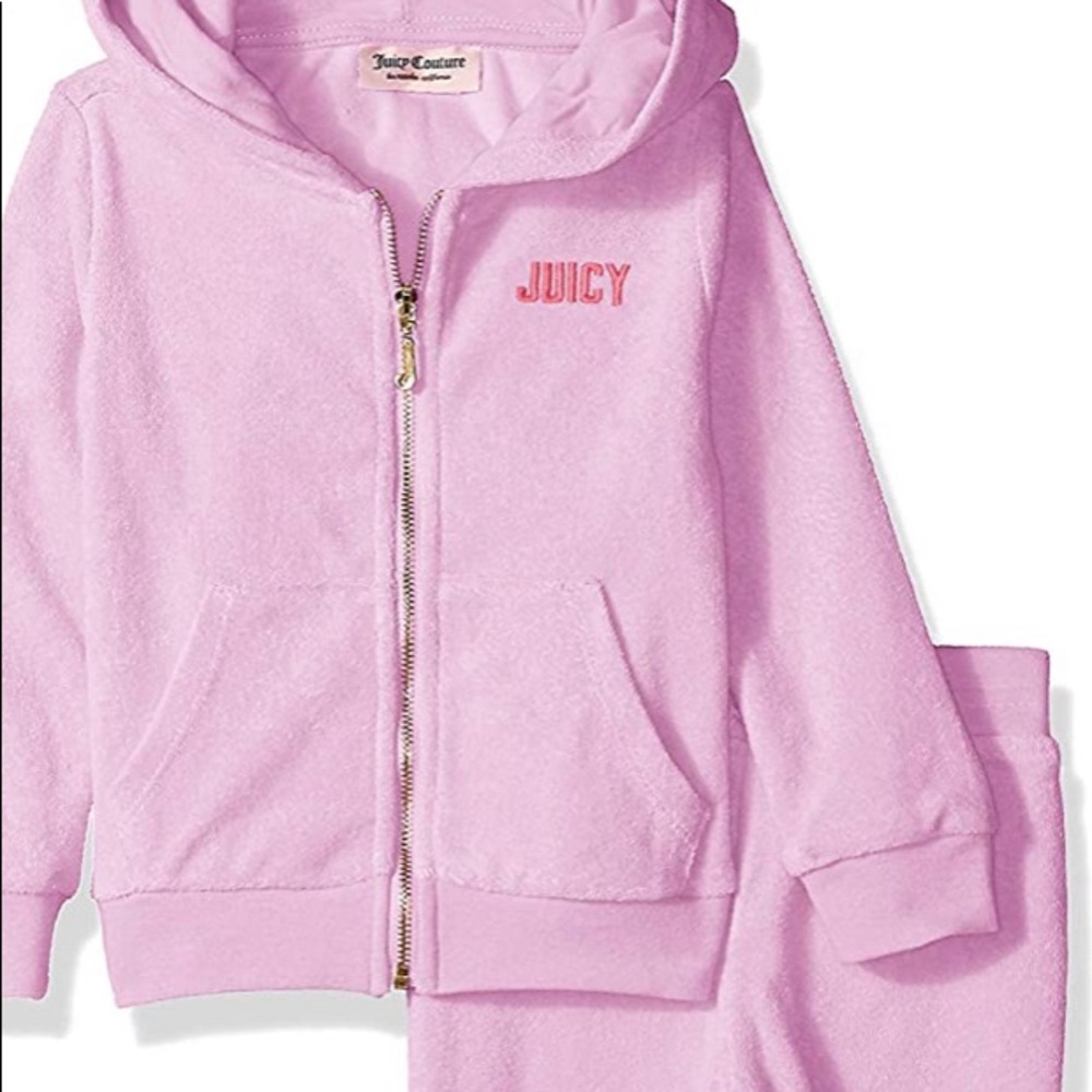 Juicy Couture Girls' 2 Pieces Hoody Pants … - Picture 3 of 3